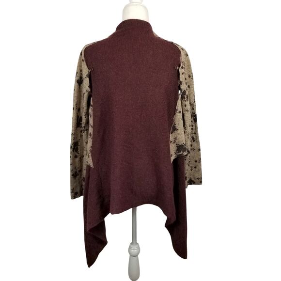 Sleeping On Snow Anthropologie Cozy Times Two Cardigan Sweater Alpaca Layered M - Picture 3 of 8